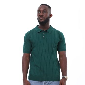 Men's Knitwear Classic Striped Polo - Green