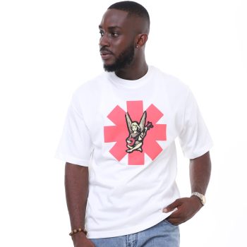 Musical Angel Design T-Shirt - White