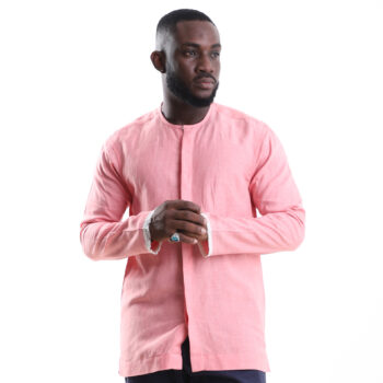 Pink Two-Tone Long Sleeve Shirt