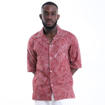 Vibrant Adire Checkered Vintage Shirt