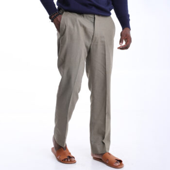 Army Green Linen Trousers