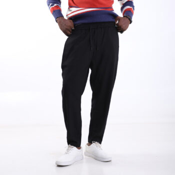 Classic Black Drawstring Trousers