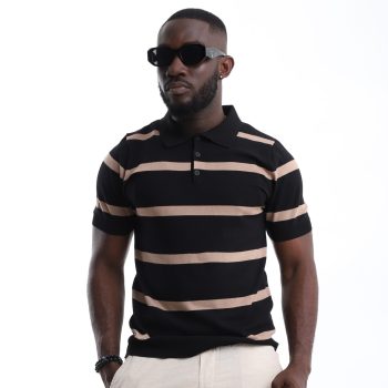 Black-Beige Elite Polo Shirt