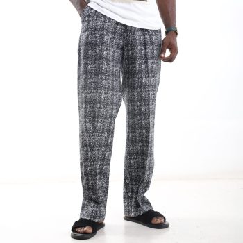 Textured Elegant Ankara Baggy Trousers for men in relaxed wide-leg fit