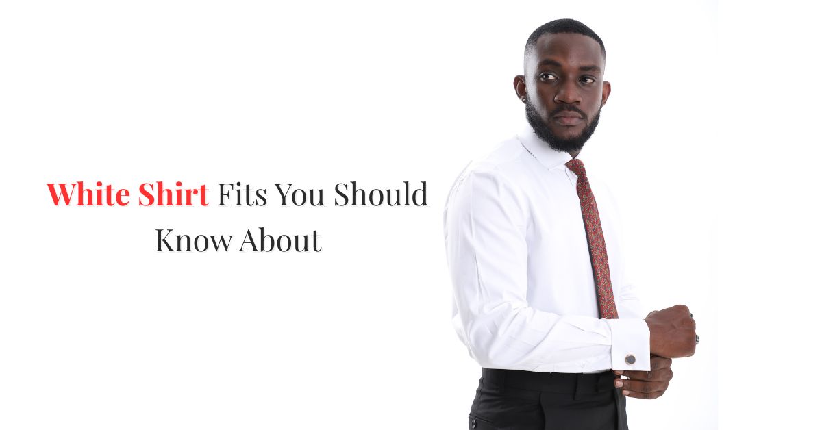 Nigerian man wearing a well-fitted plain white shirt showing correct fit from shoulder to hem Lagos Nigeria